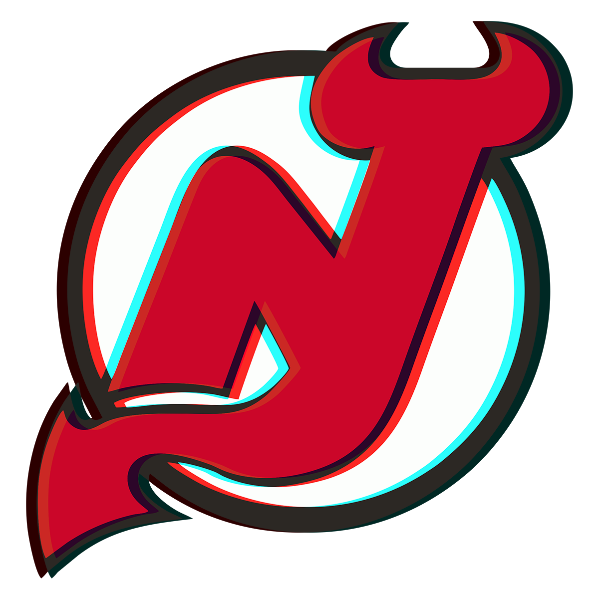 Phantom New Jersey Devils logo vinyl decal